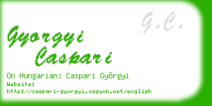 gyorgyi caspari business card
